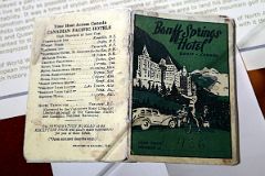 22H Brochure For Room 436 From 1941 In The Display Case In The Heritage Room At The Banff Springs Hotel